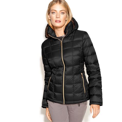 michael kors hooded puffer coat